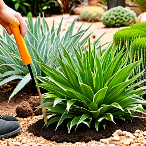 Home 20 **Image Prompt: Plant Selection in a Garden**
- "A vibrant garden showcasing a variety of drought-tolerant plants suitable for a warm climate, with a focus on soil testing tools nearby. Include a gardener examining the soil and selecting plants that thrive in sustainable conditions."